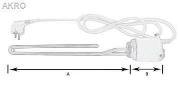 GRZAŁKA do boilera 1,5kW 5/4 230V termostat